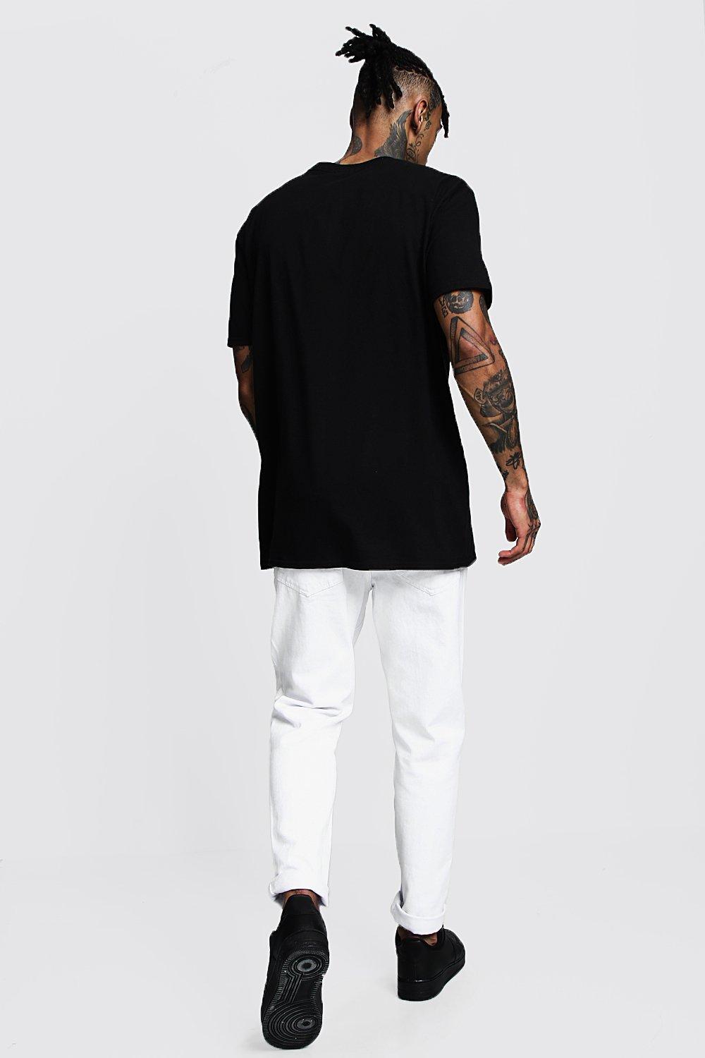 ASOS DESIGN oversized T-shirt in black with Los Angeles print