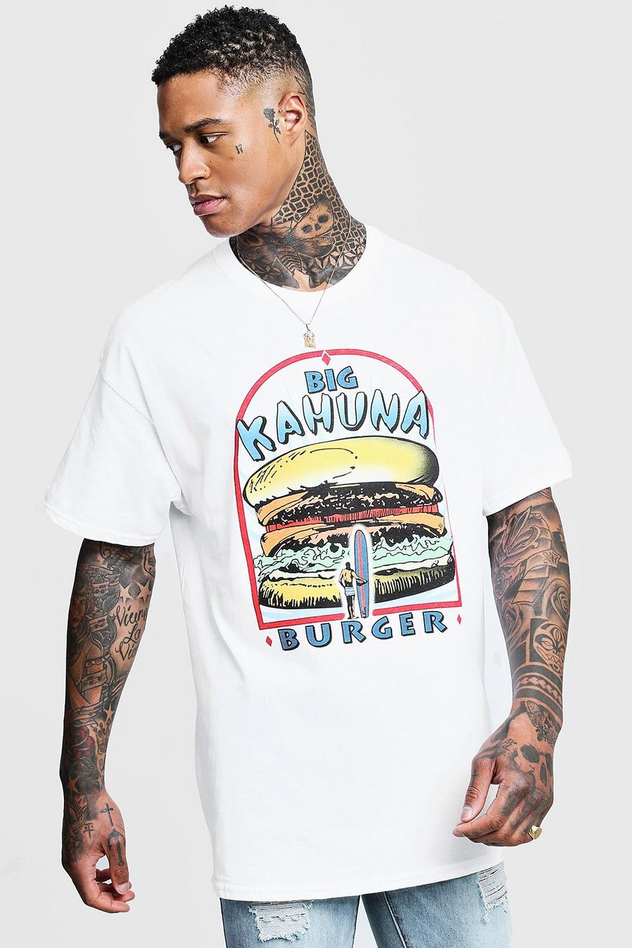 Wit Oversized Gelicenseerd Pulp Fiction Big Kahuna T-Shirt image number 1