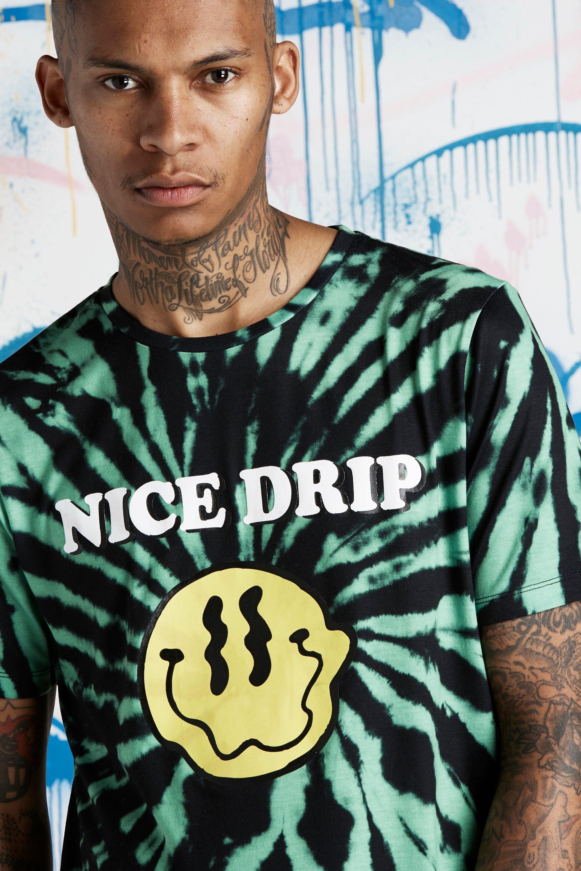 Quavo Nice Drip T shirt effet tie dye slogan boohoo