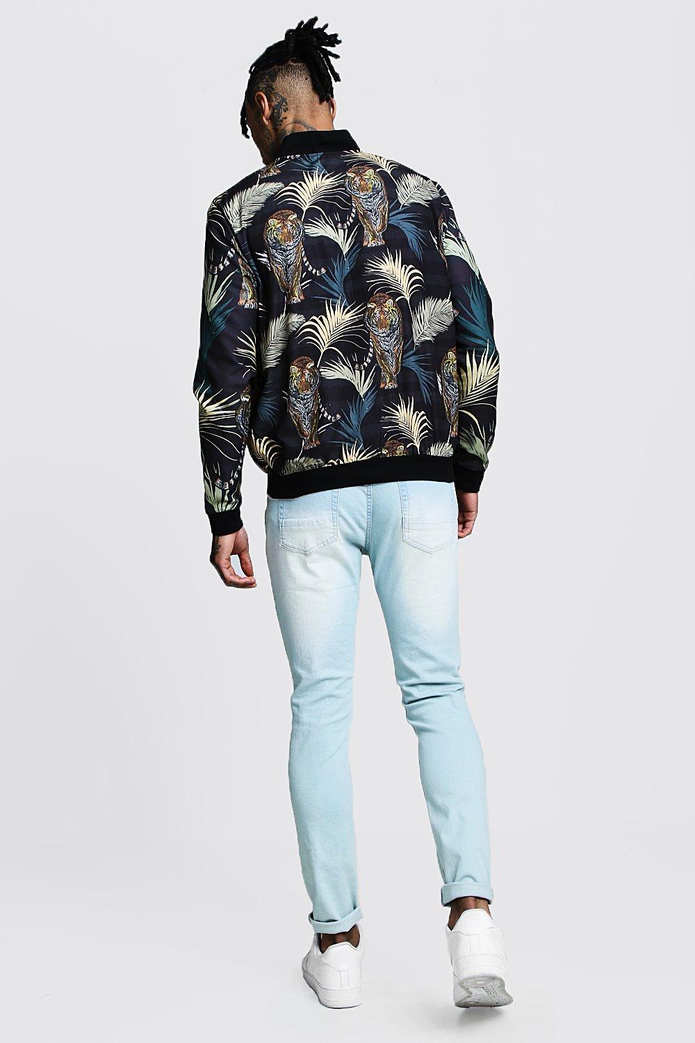 street sticker print bomber jacket