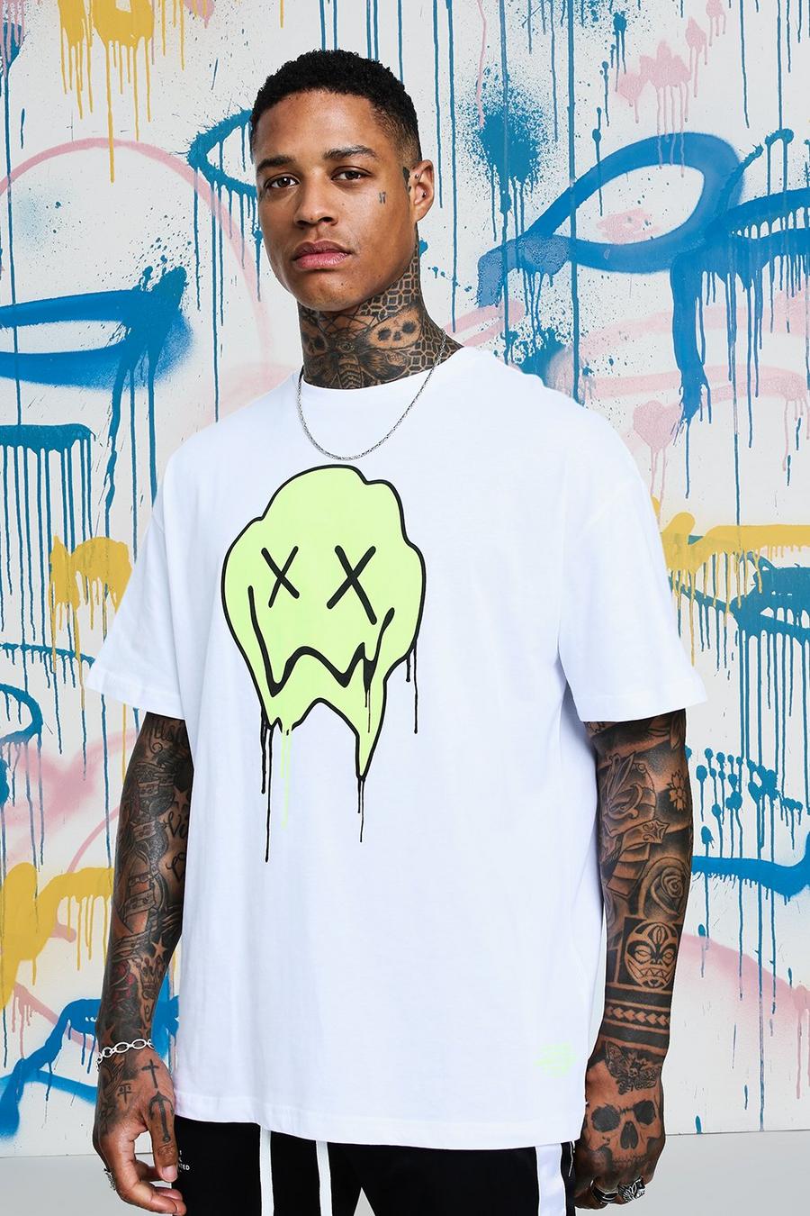 Quavo Oversized T-Shirt mit „Drip Face“-Print, Weiß image number 1