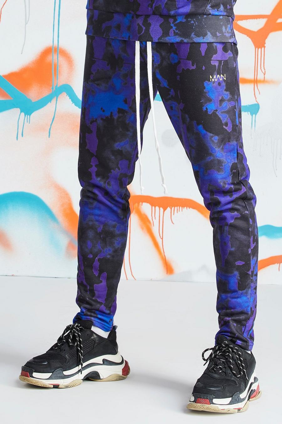 Quavo Tie Dye Skinny Jogger With Print image number 1