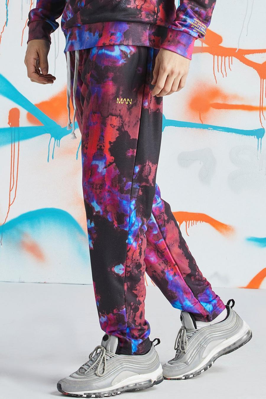 Quavo Tie Dye Skinny Jogger With Print image number 1