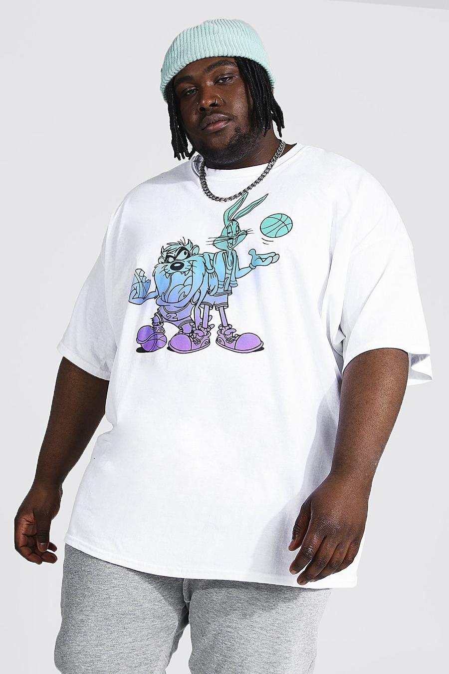 White Plus Size Looney Tunes License T-shirt image number 1