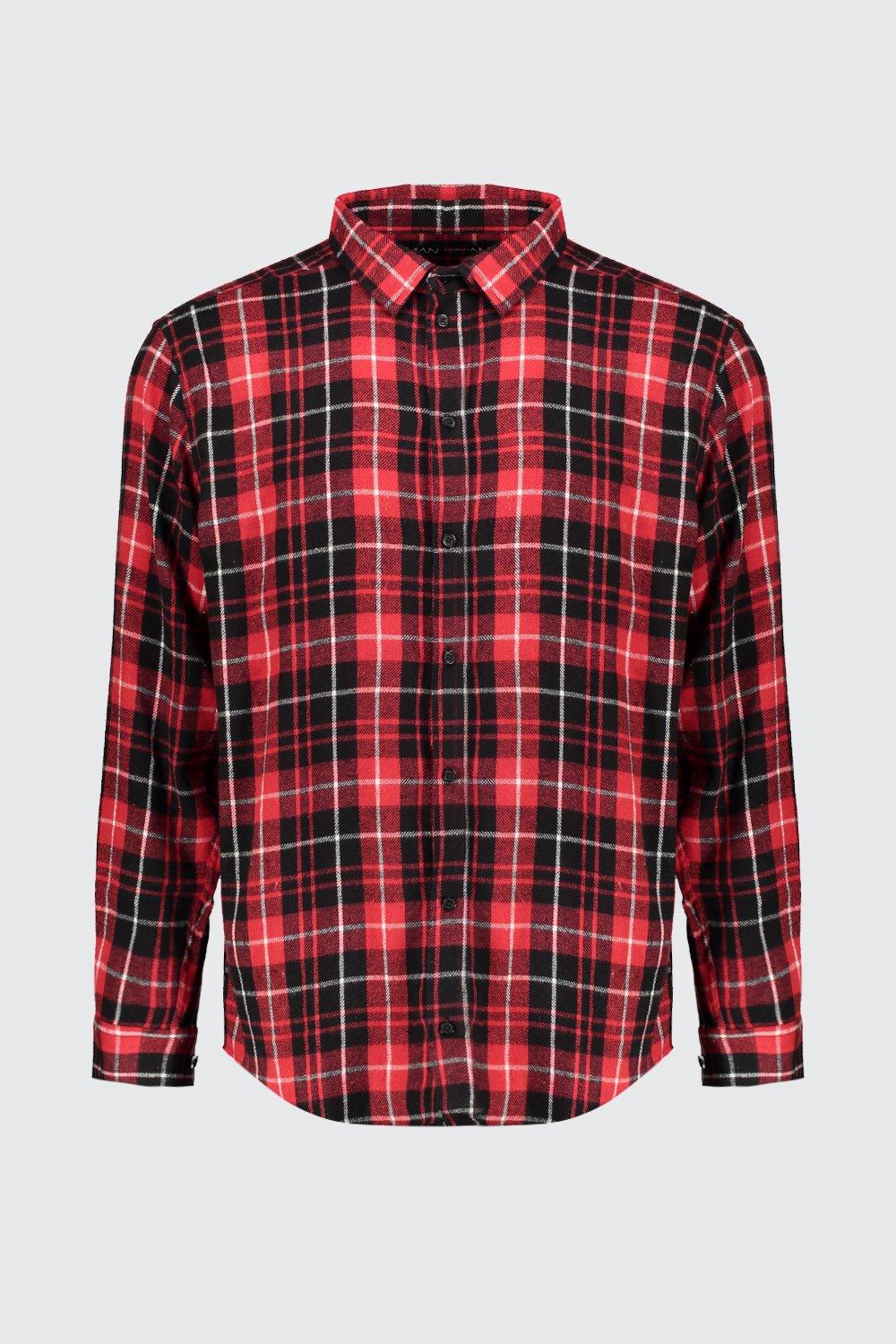 red check shirt with hood