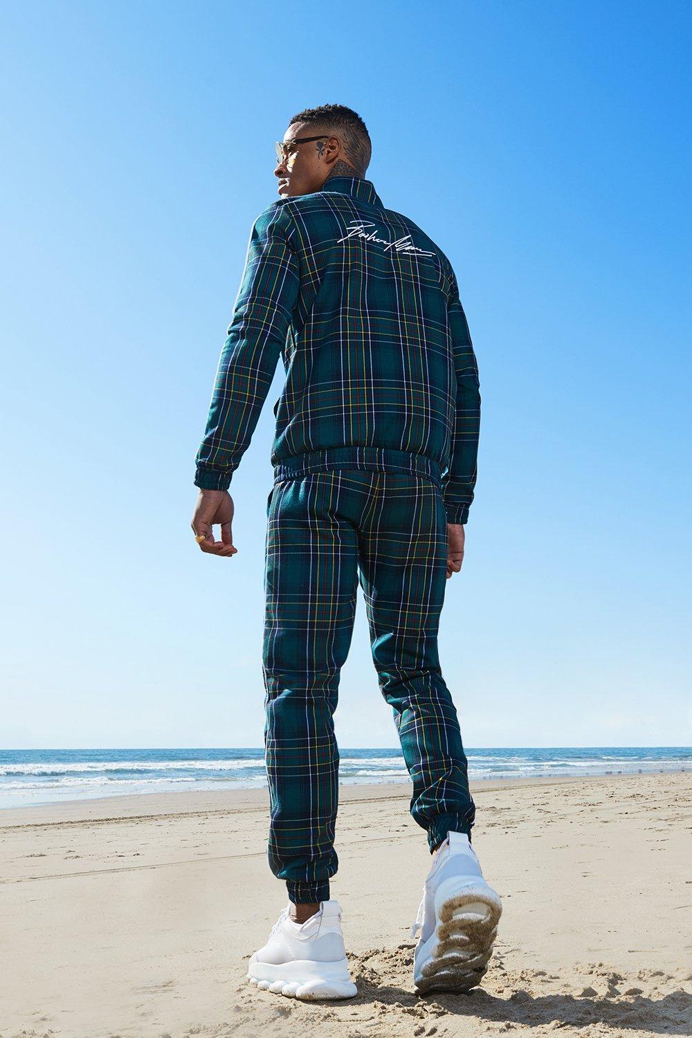 Checkered store tracksuit mens