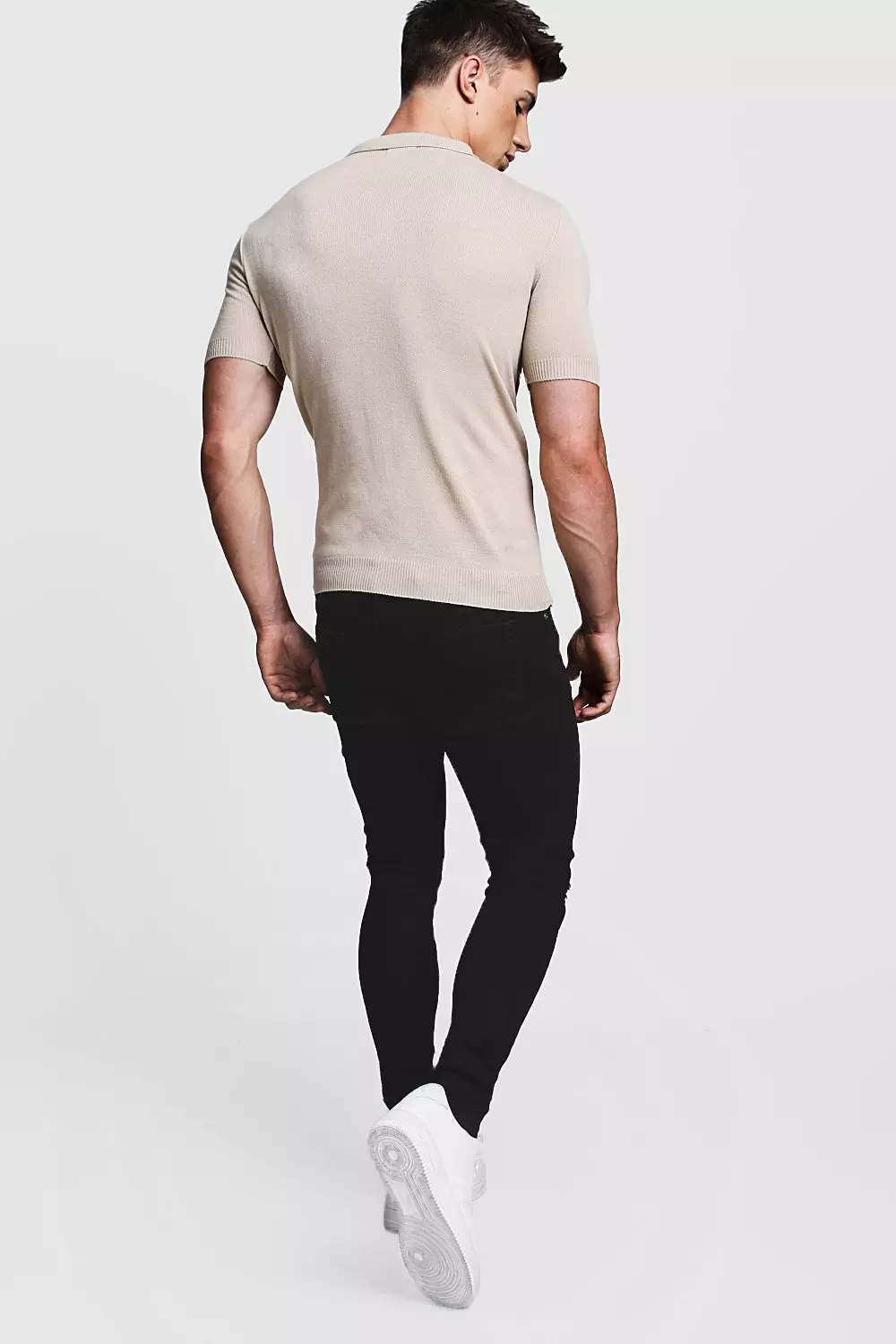 Stone Regular Short Sleeve Knitted Polo alternative image