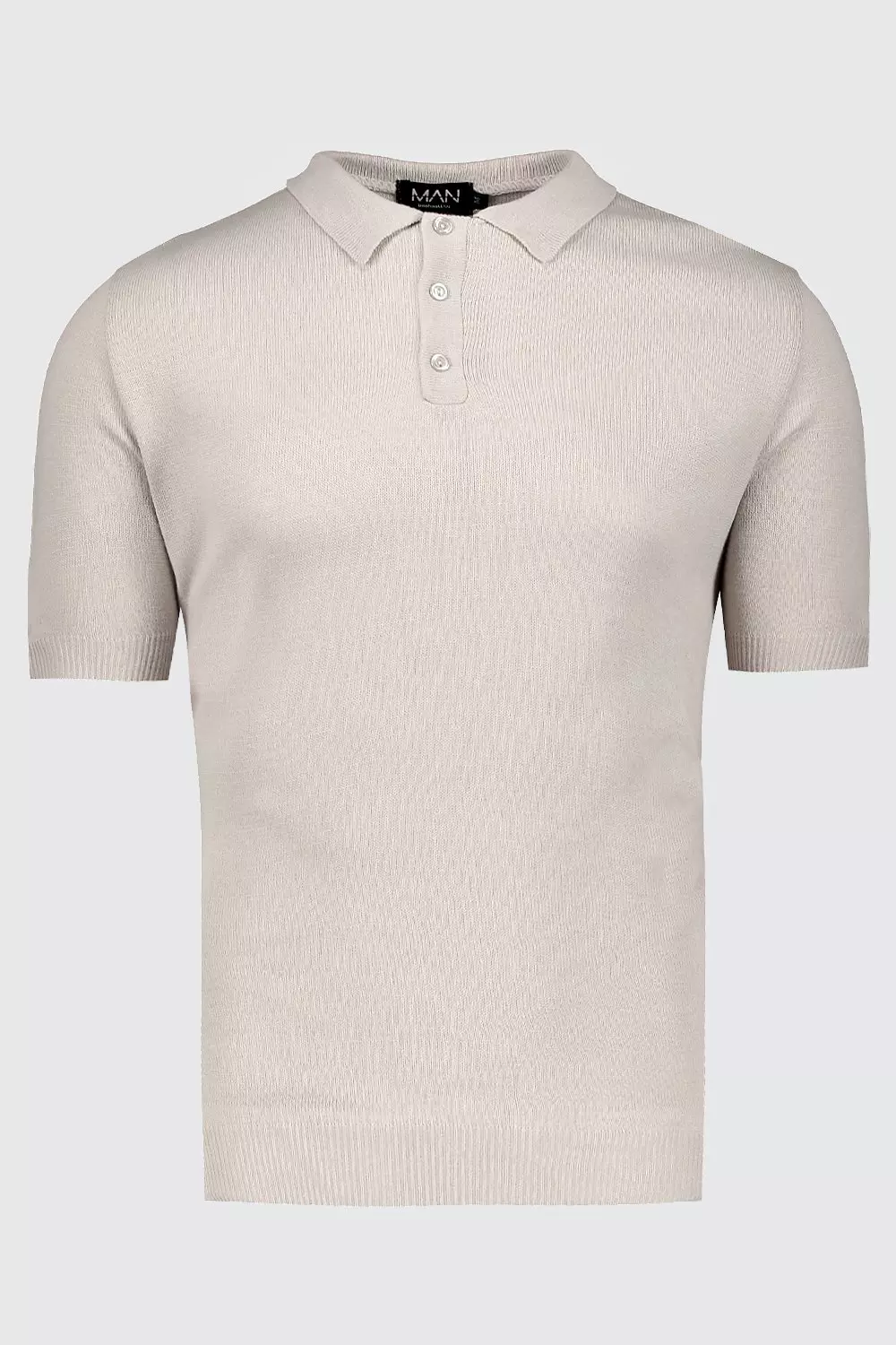 Stone Regular Short Sleeve Knitted Polo alternative image