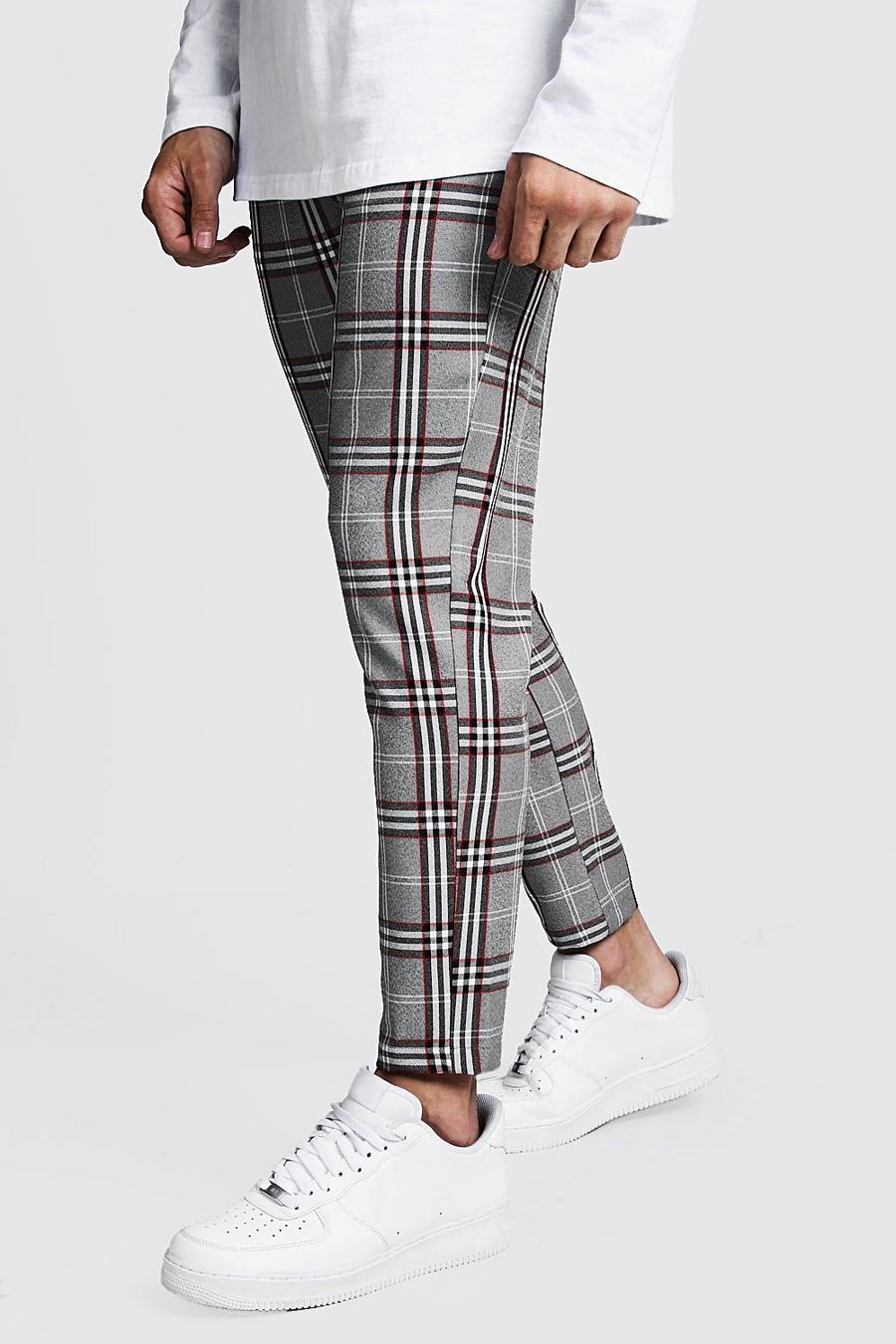 Check Cropped Smart Jogger Pants image number 1