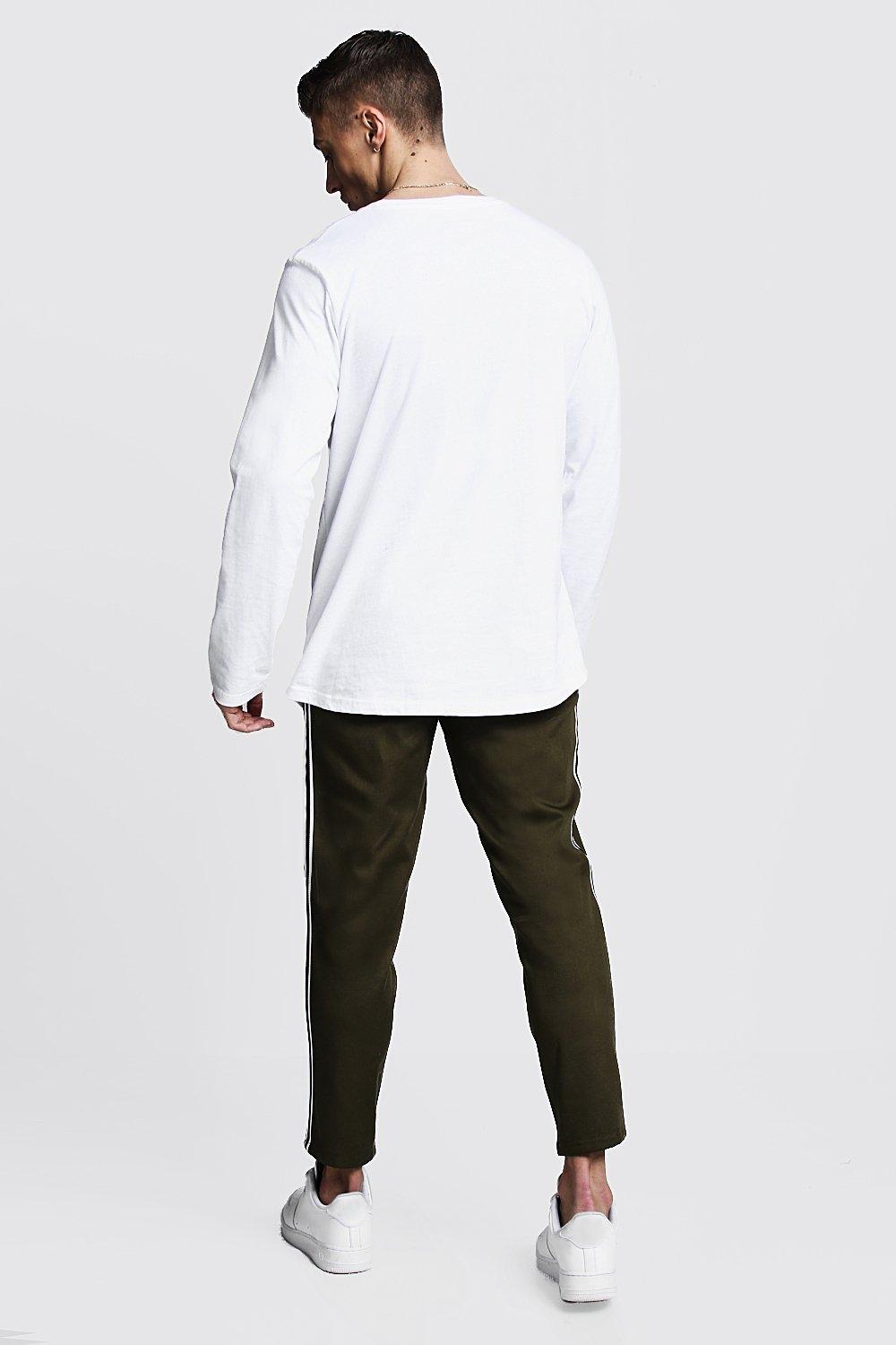 Pantalon chino shop a bande homme