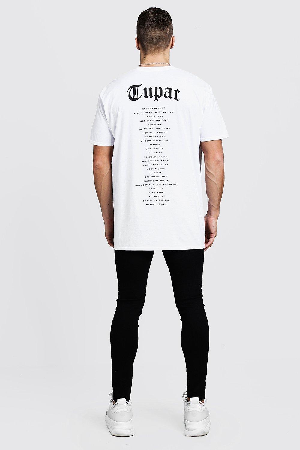 Camiseta con licencia de tour extragrande Tupac Tour | boohoo