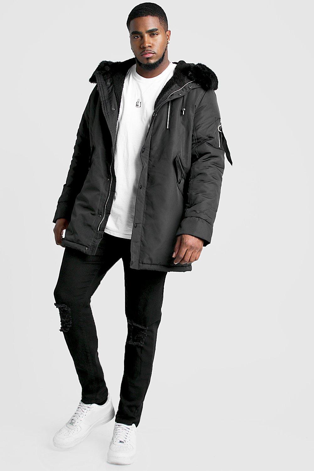 boohoo mens parka