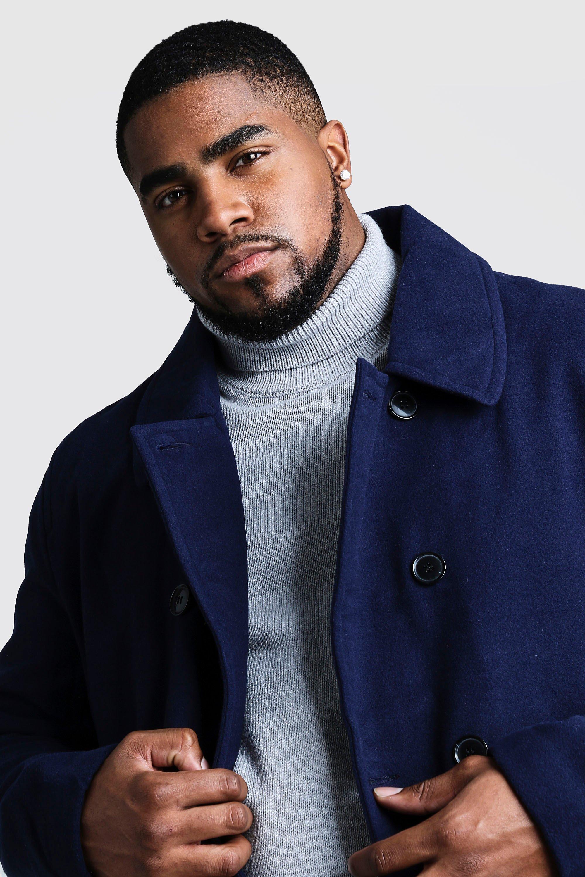 Big and tall mens pea coat best sale