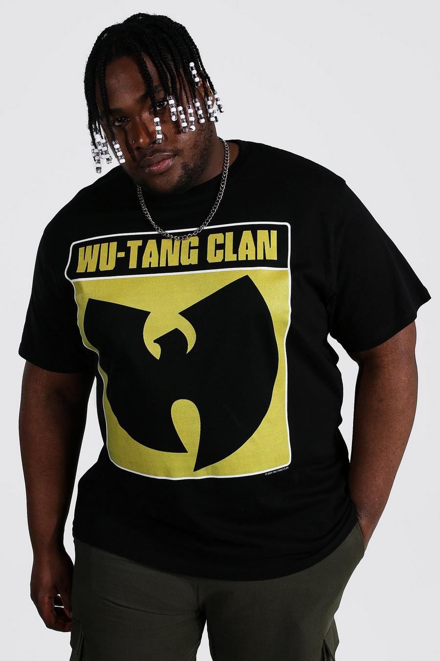 T-shirt Plus Size con stampa ufficiale di Wu-Tang in riquadro, Nero image number 1