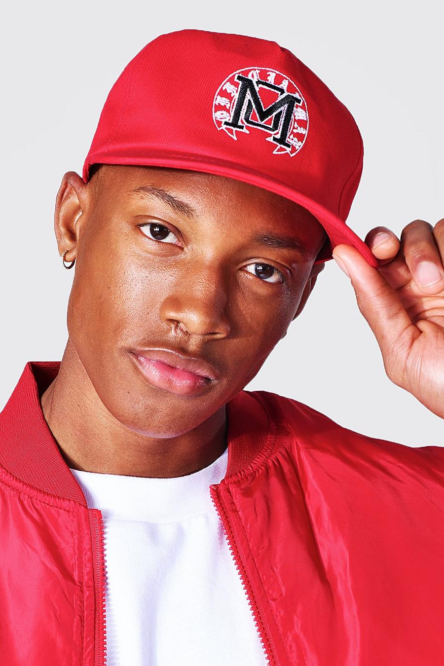 Red Varsity Embroidered Snapback image number 1