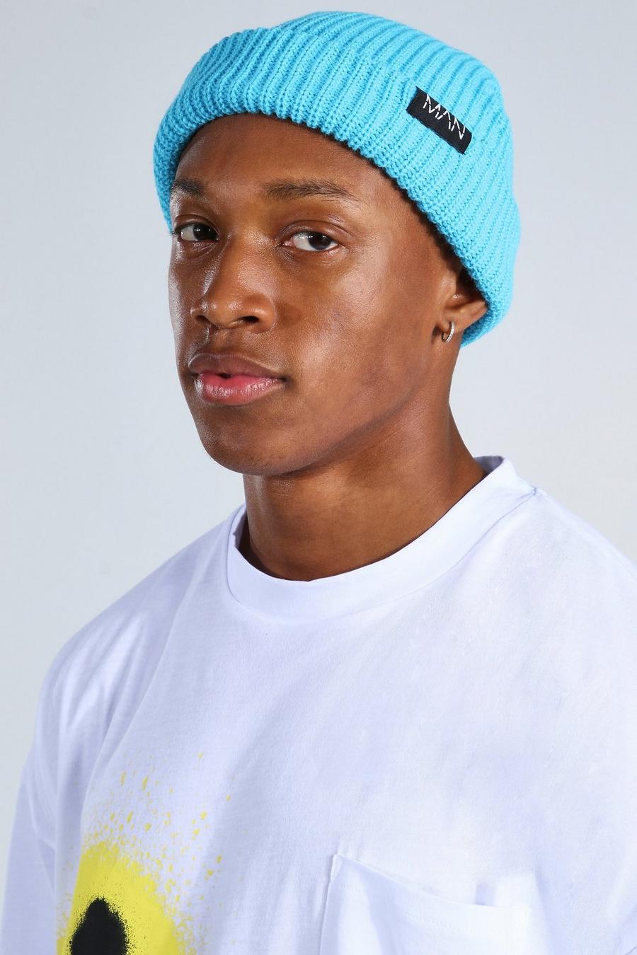 Micro bonnet à languette MAN, Bleu image number 1