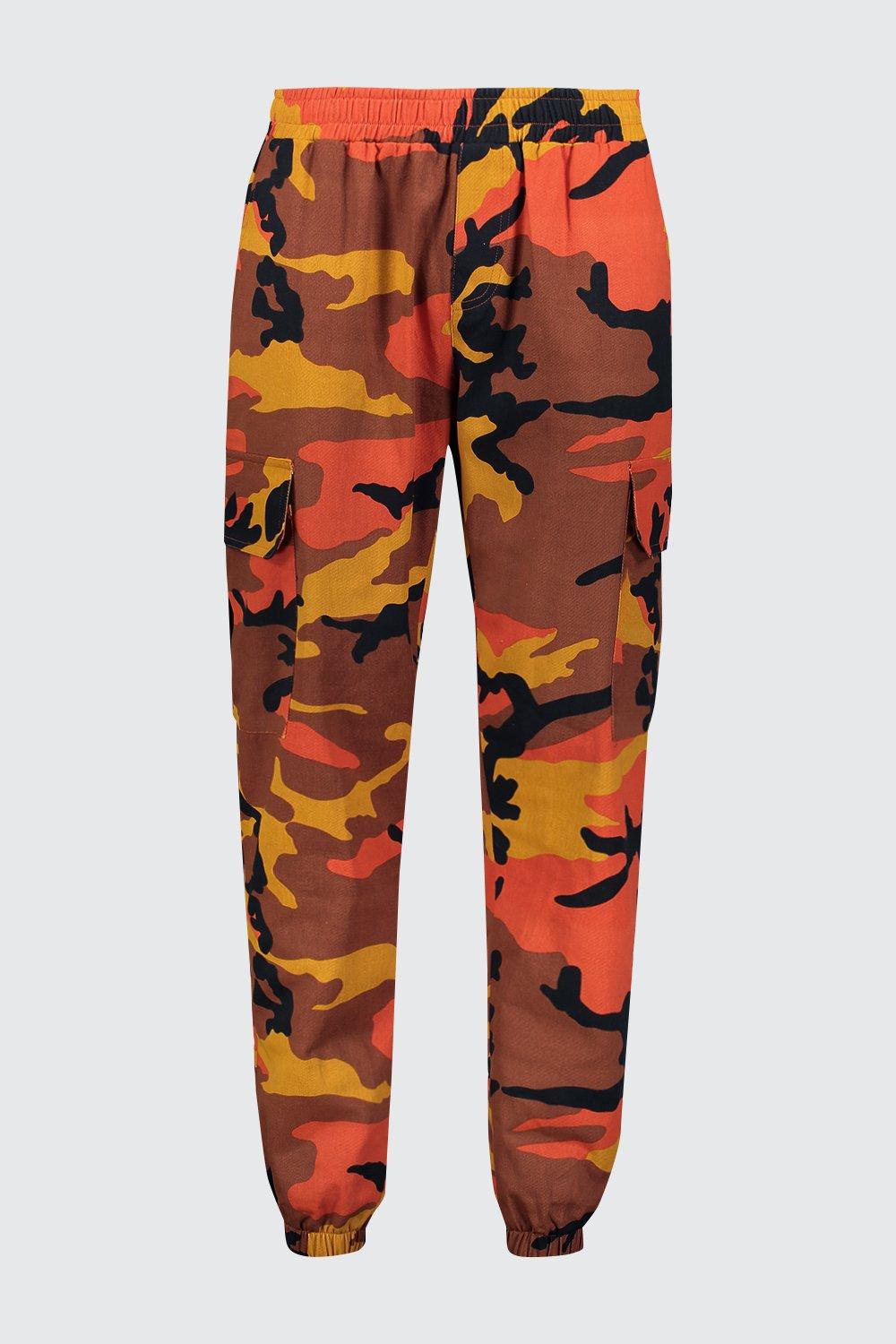 Red and best sale orange camo pants