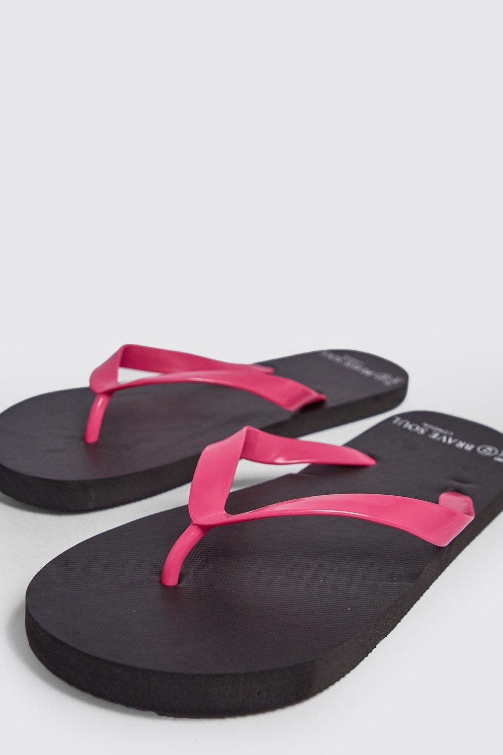 Neon hot sale flip flops