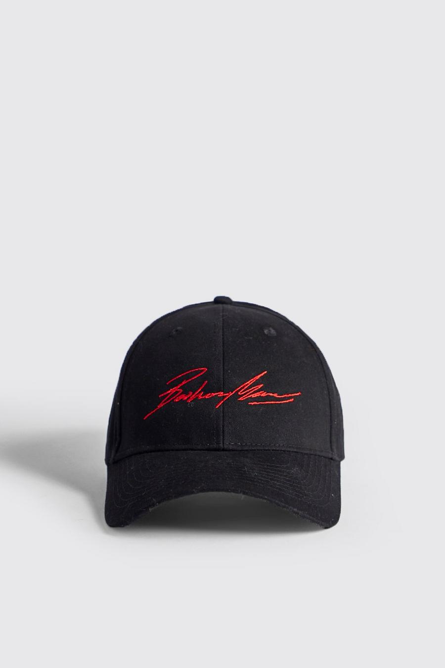 Red Embroidery Boohoo MAN Cap image number 1