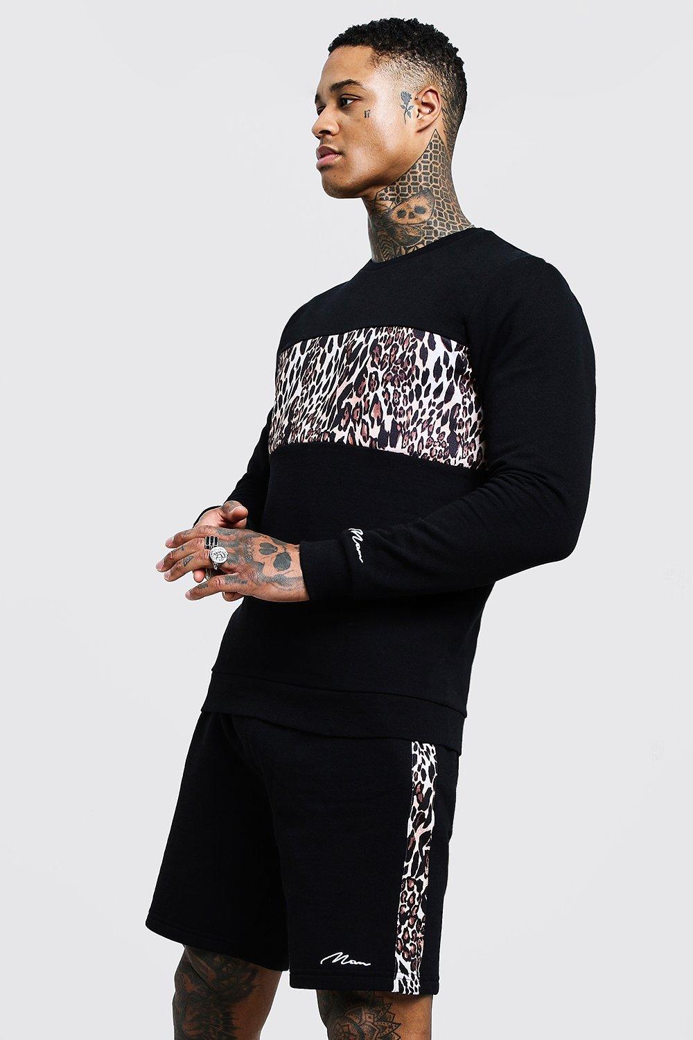 mens leopard tracksuit