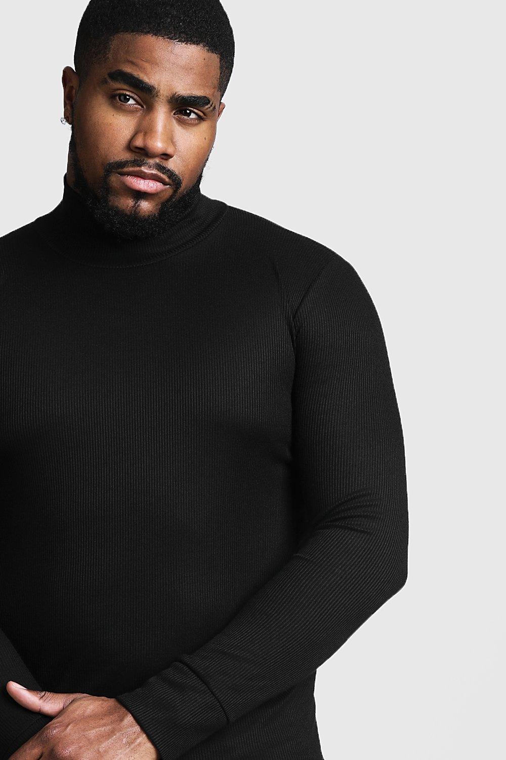 Plus Size Ribbed Turtle Neck Jumper