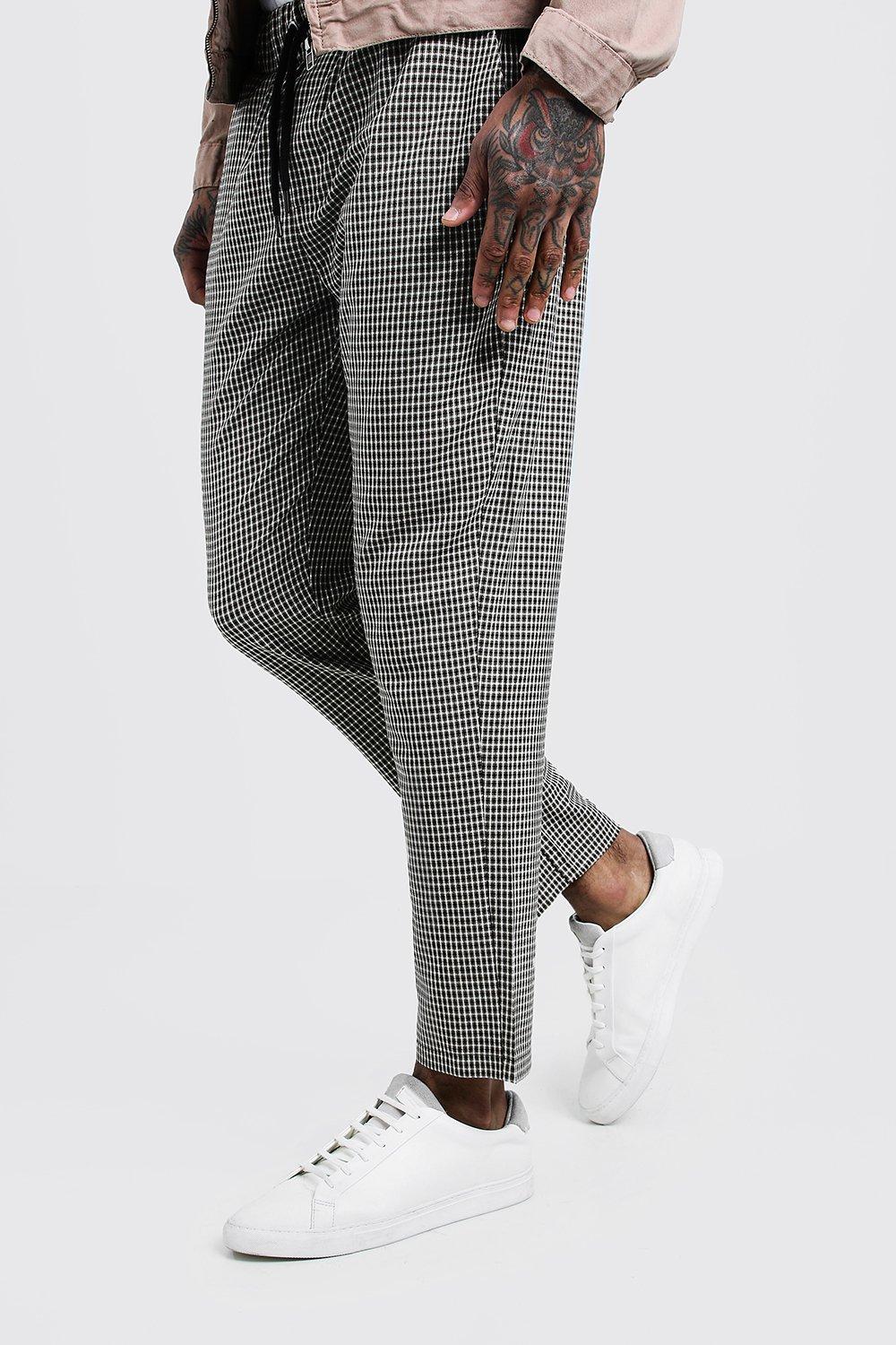 grey check joggers
