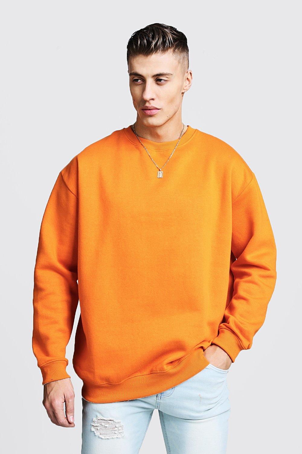 orange oversized sweatshirt