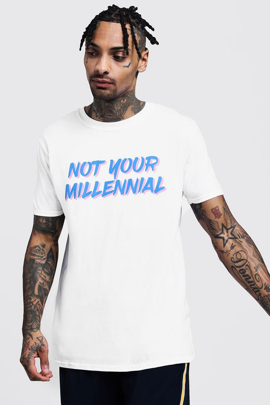 Camiseta extragrande con estampado “Not Your Millennial” image number 1