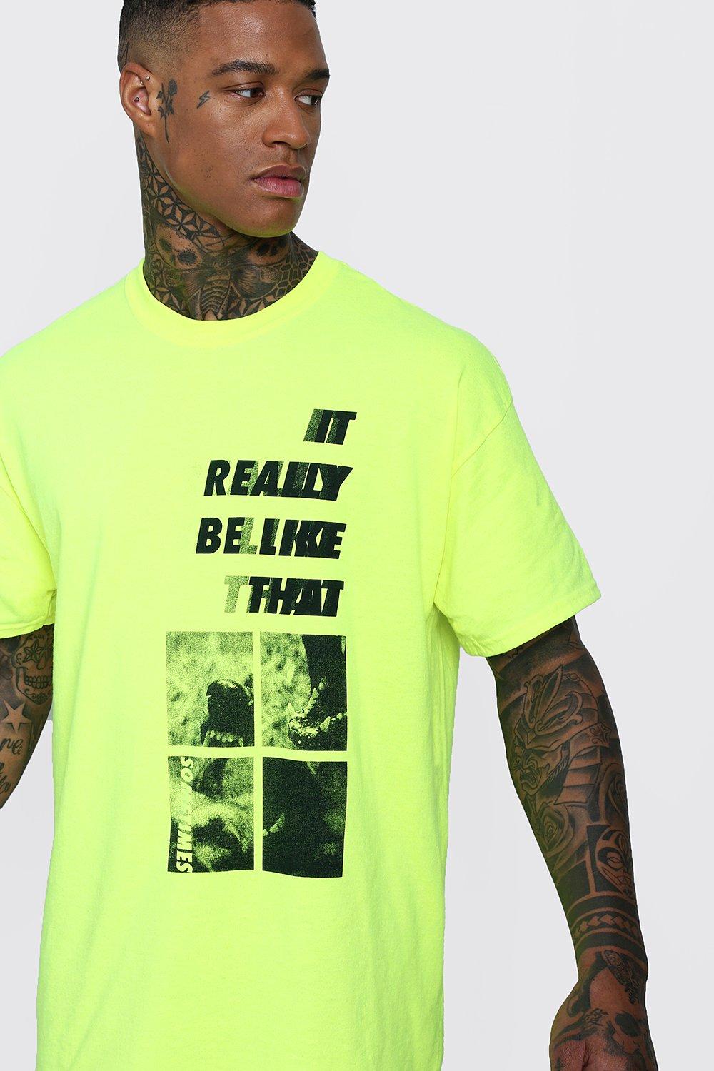 neon oversized t shirt