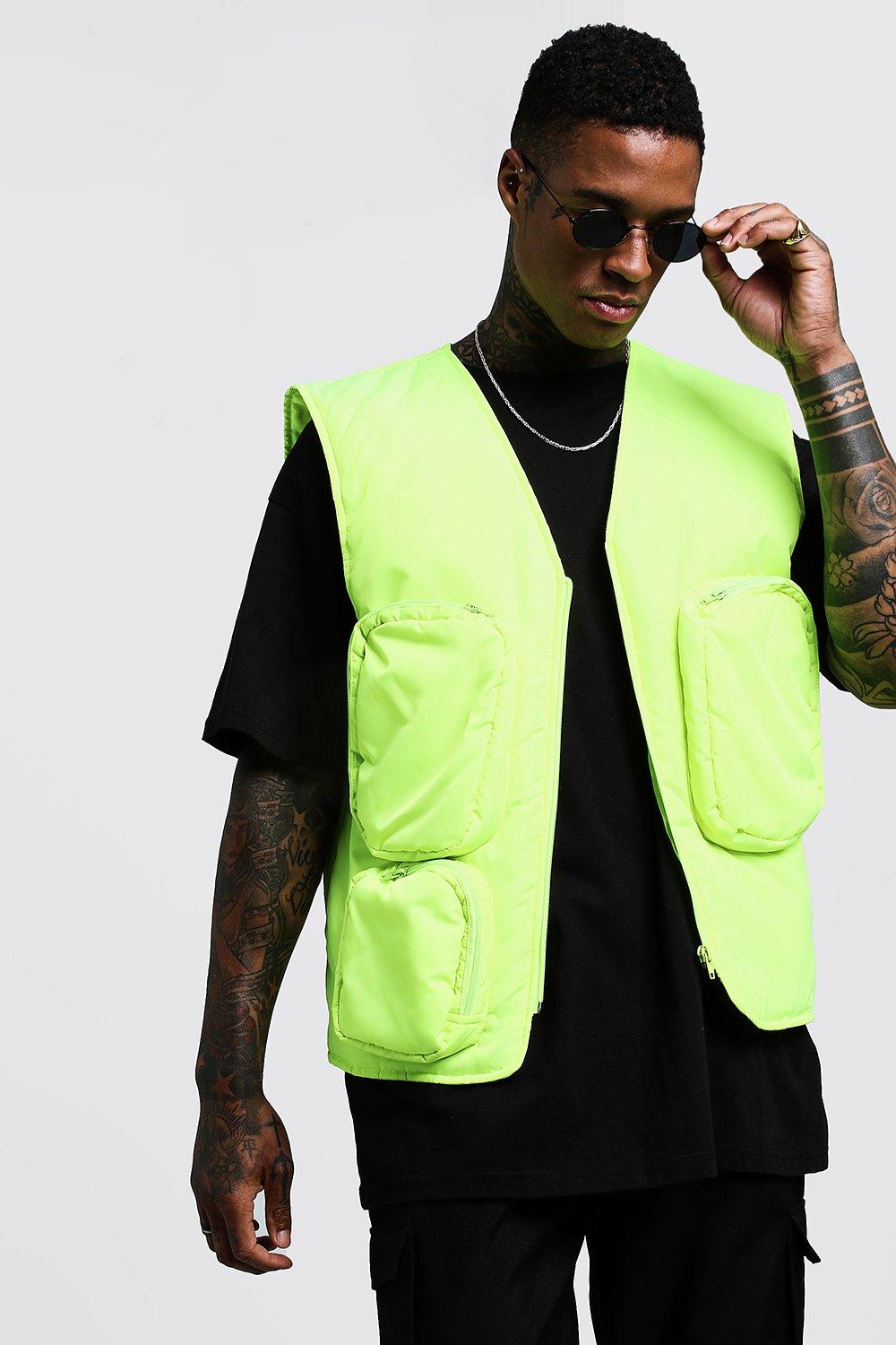 mens sleeveless utility jacket