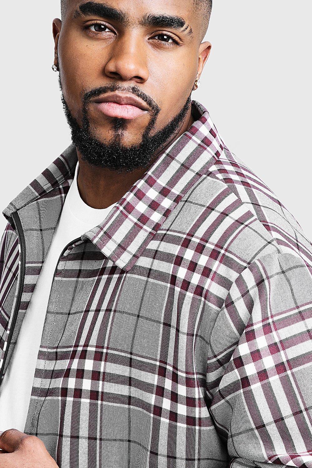 Plus Size Check Smart Coach Jacket boohoo
