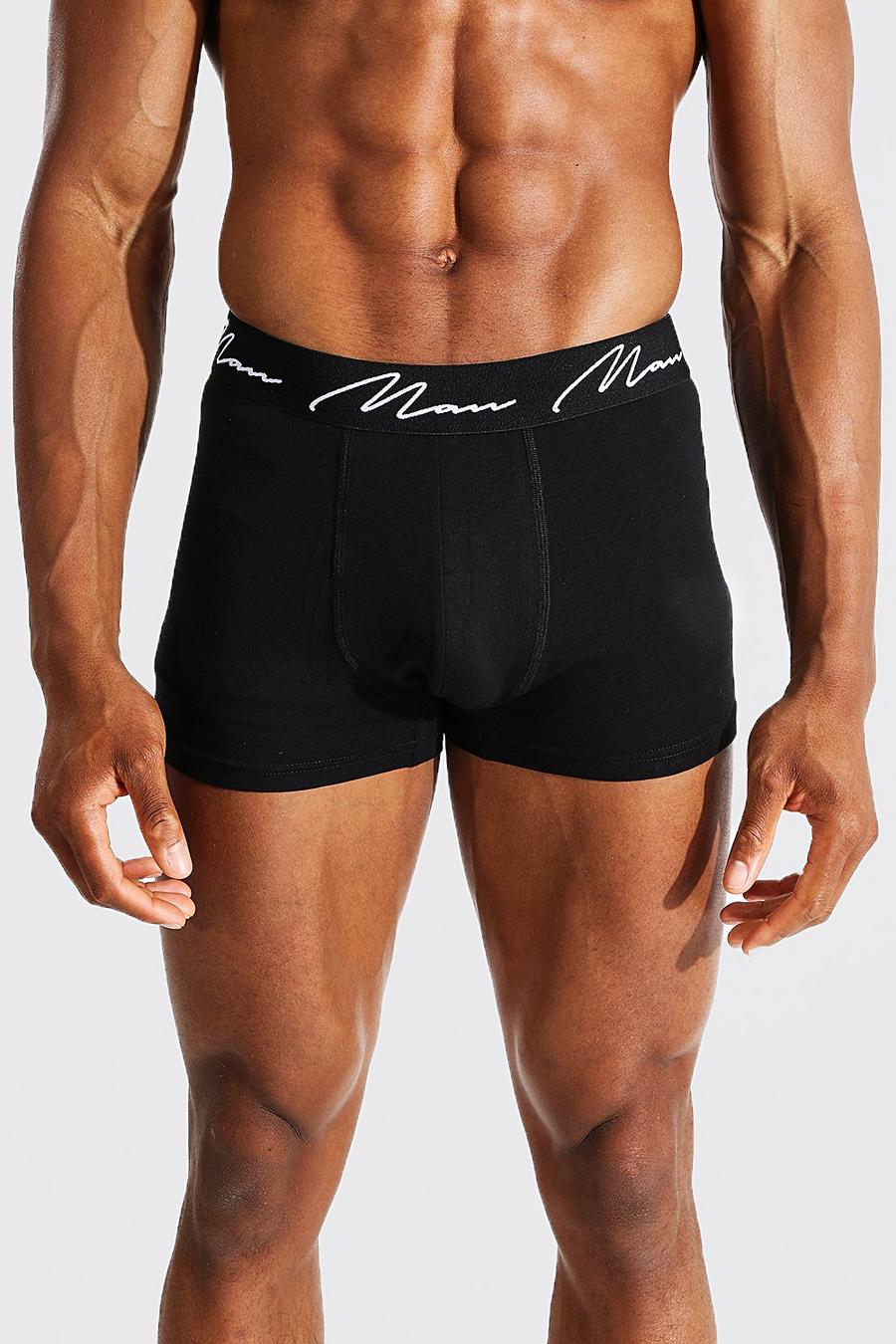 5er-Pack mittellange Man Signature Boxershorts, Black noir