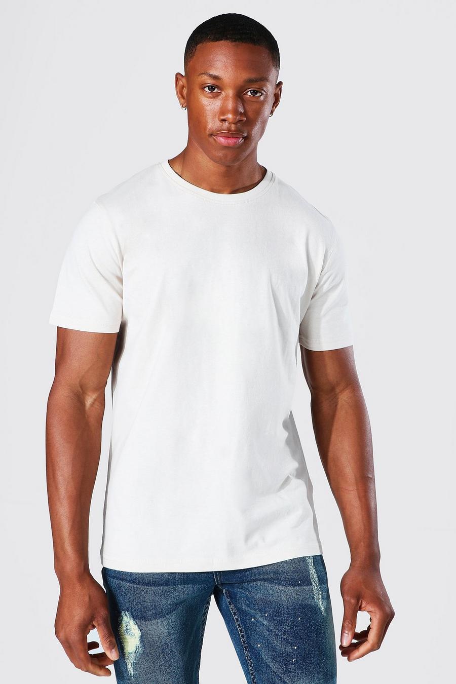 T-shirt girocollo basic, Pietra pomice image number 1