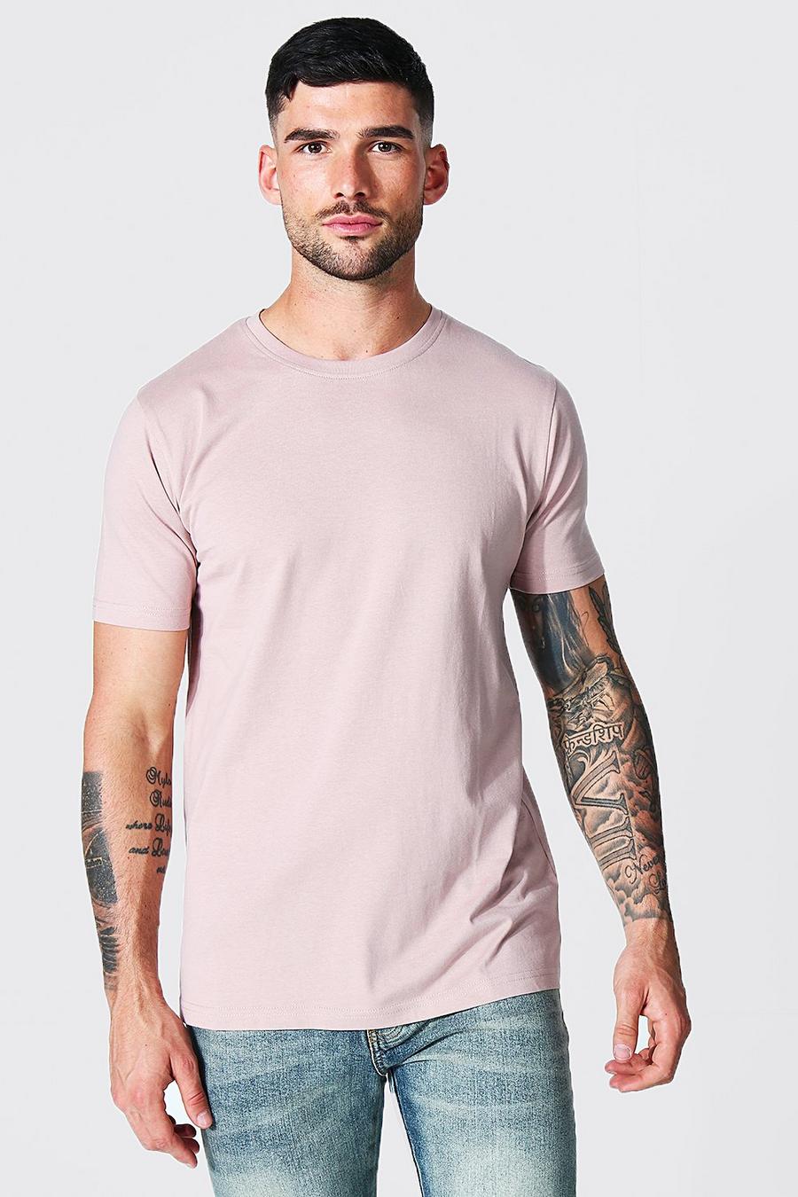 T-shirt girocollo basic, Color corteccia image number 1