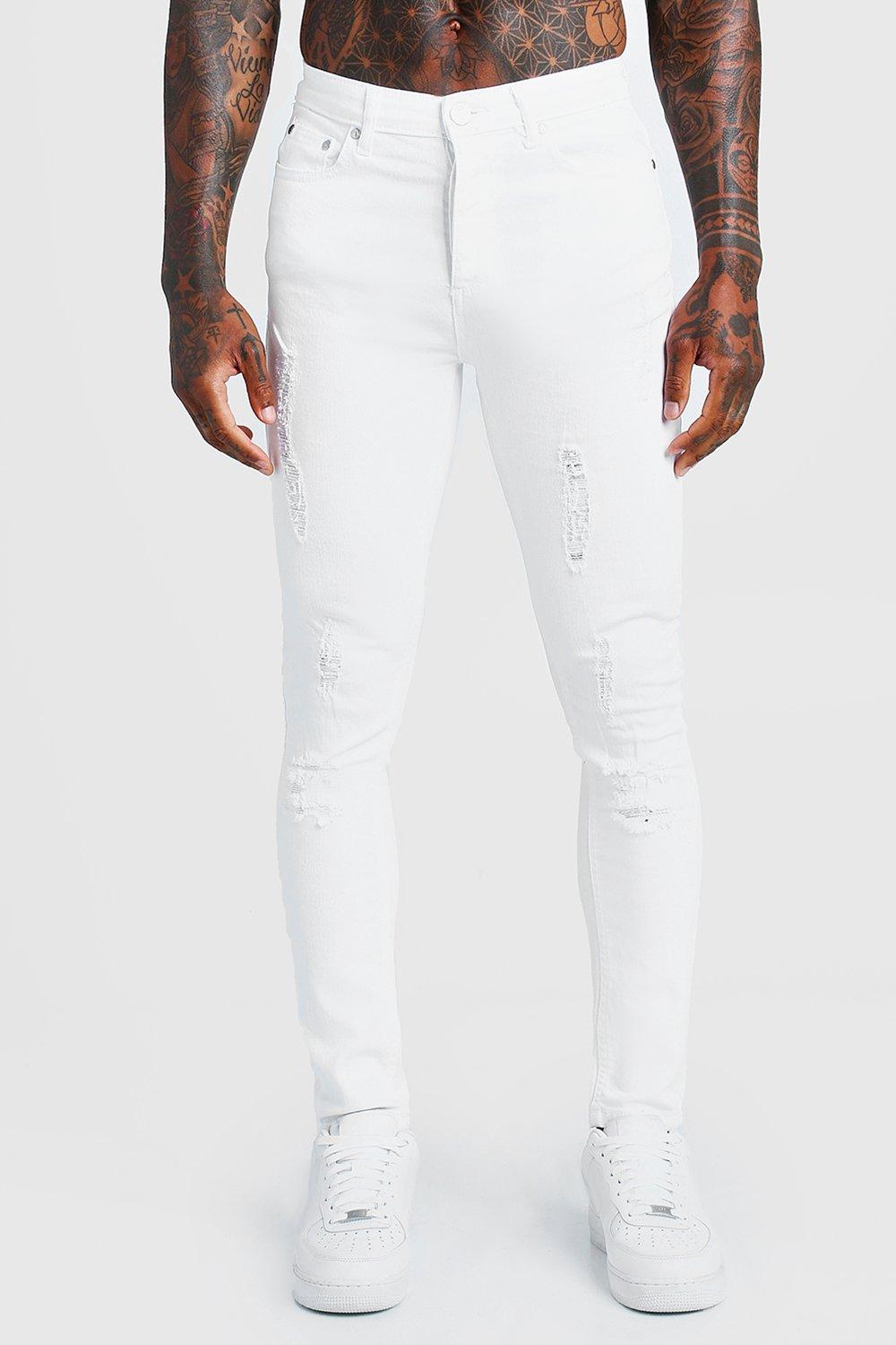 all white skinny jeans