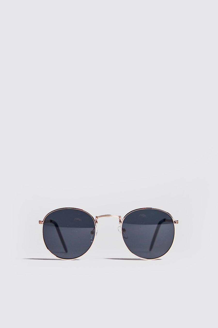Black Runda solglasögon med metallbågar image number 1
