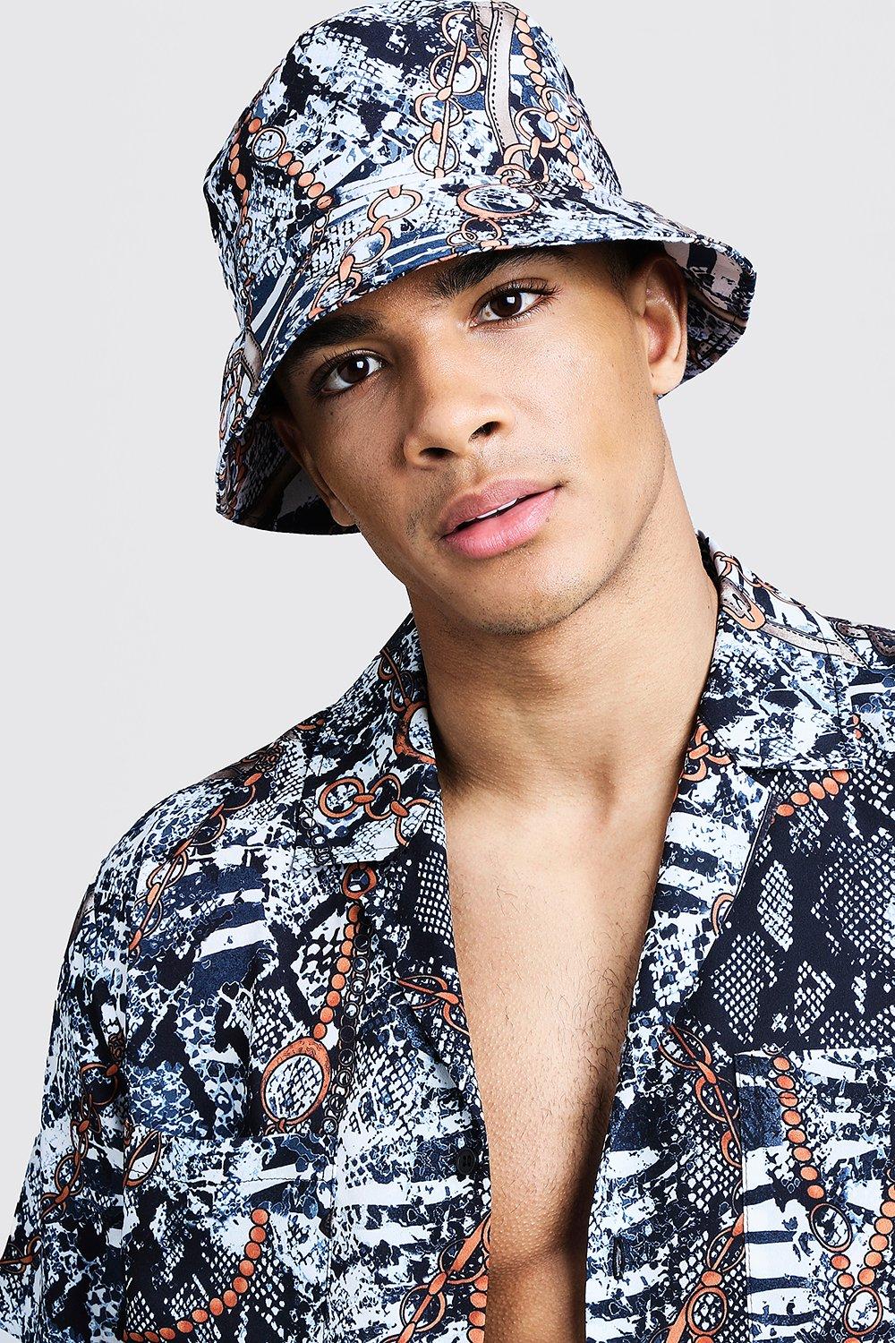 snake print bucket hat