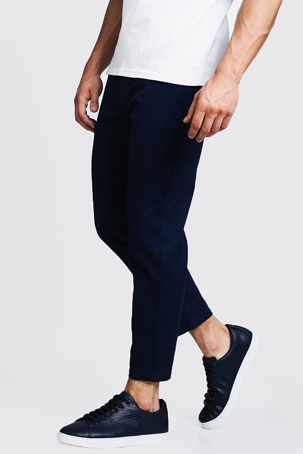 skinny fit cropped chinos