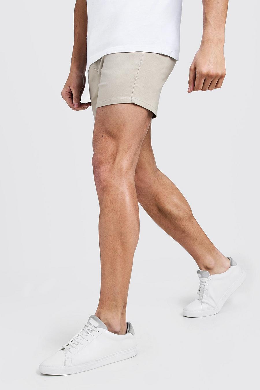 Pantalones cortos chinos ajustados elásticos image number 1