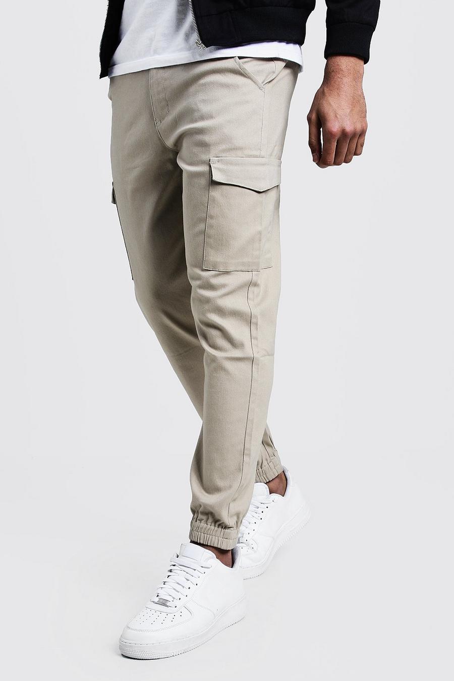 Pantalones ajustados estilo militar con bajo doblado image number 1