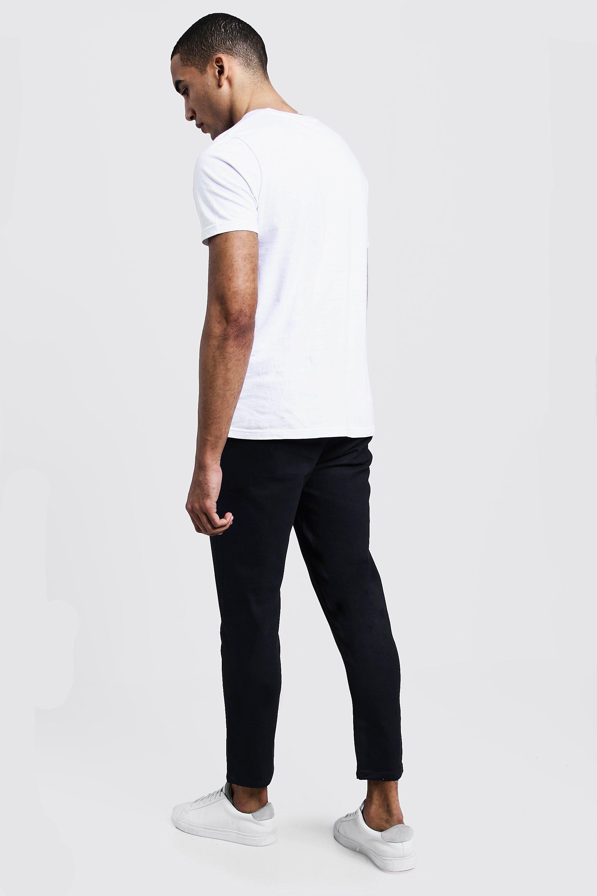 skinny fit cropped chinos