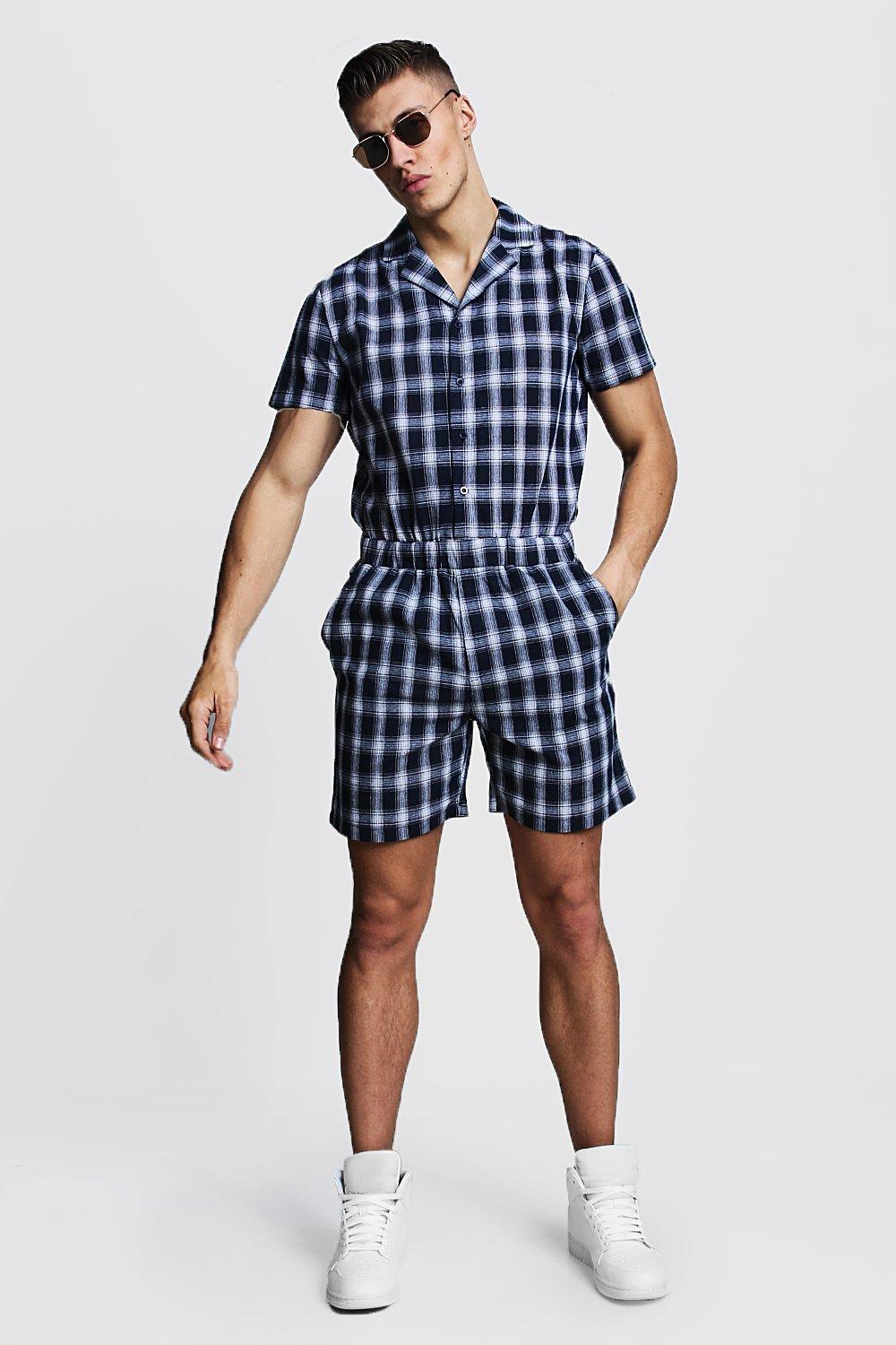 boohoo navy jumpsuit