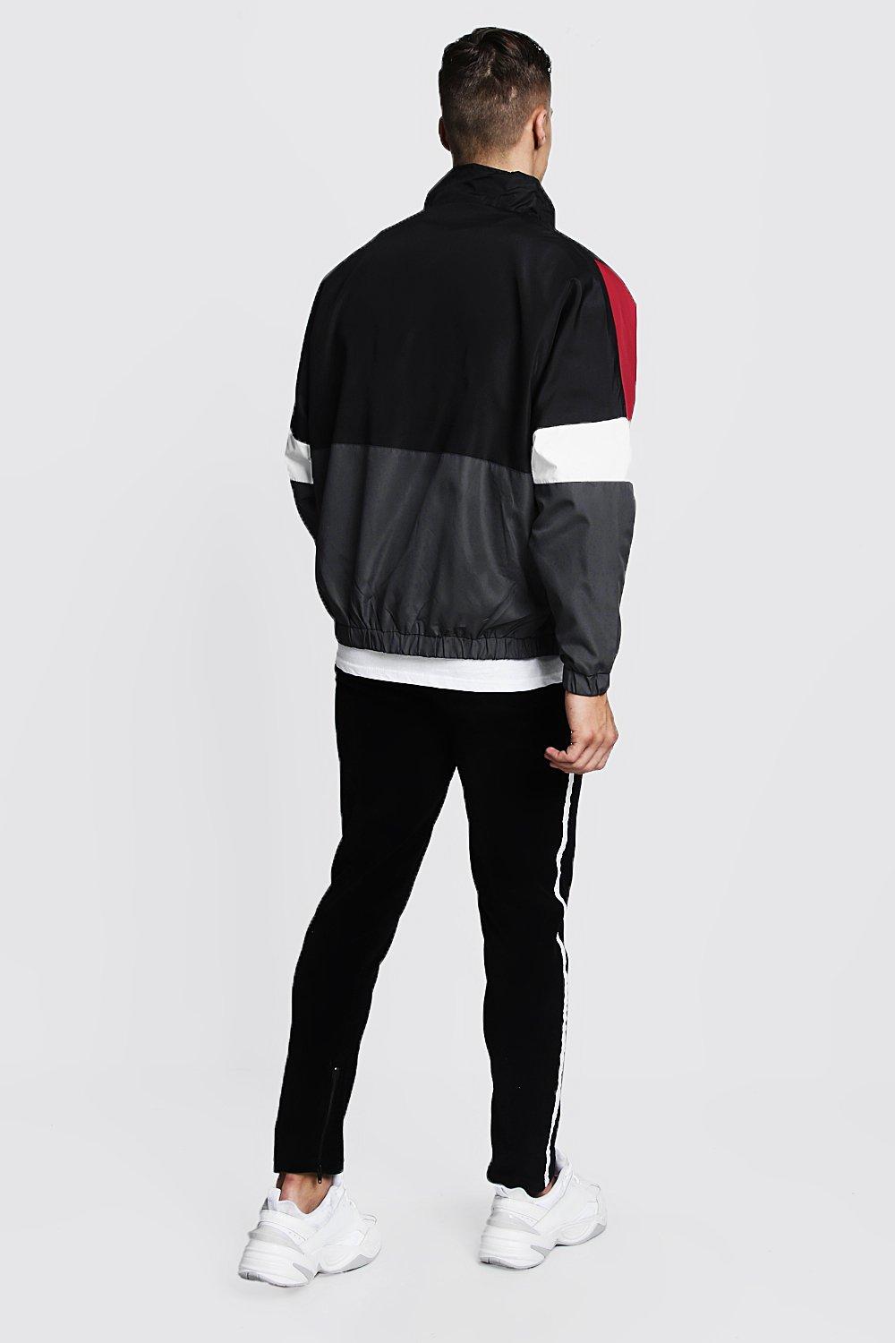 Colour block track jacket sale
