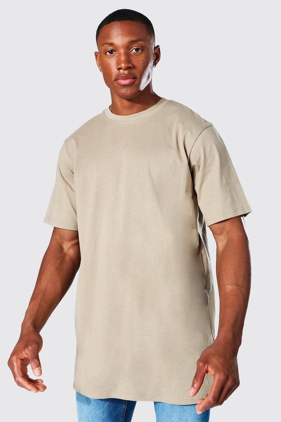 Sage silver Long Line T-Shirt Met Crewneck image number 1