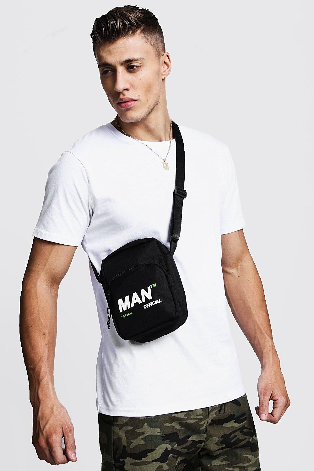 men wearing cross body bag