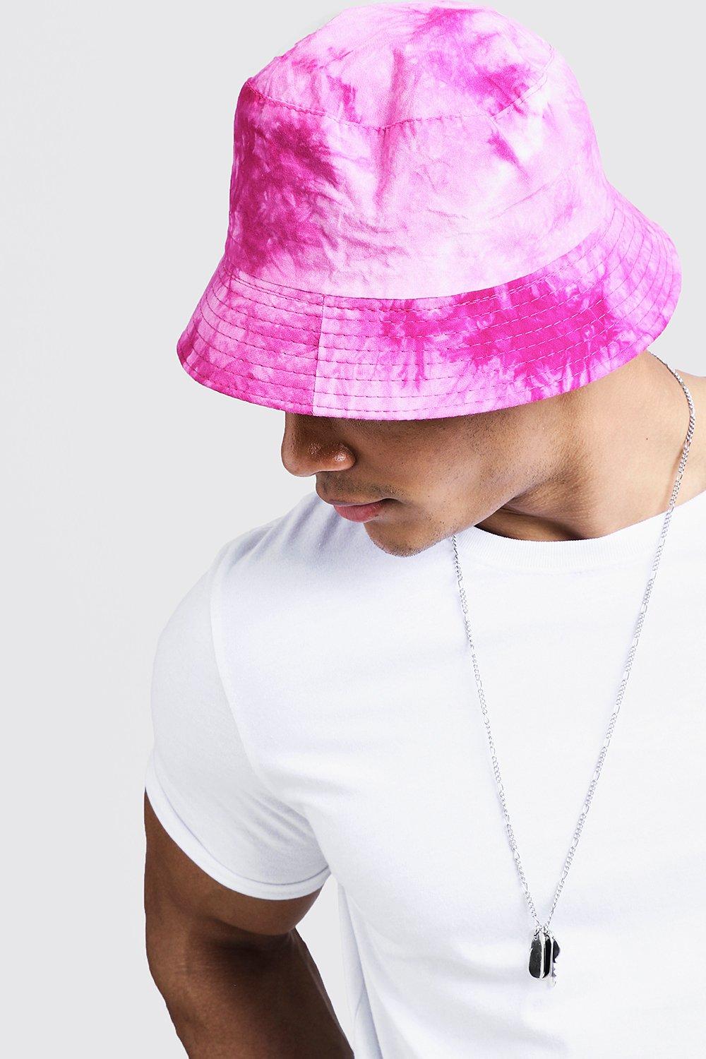 pink tie dye bucket hat