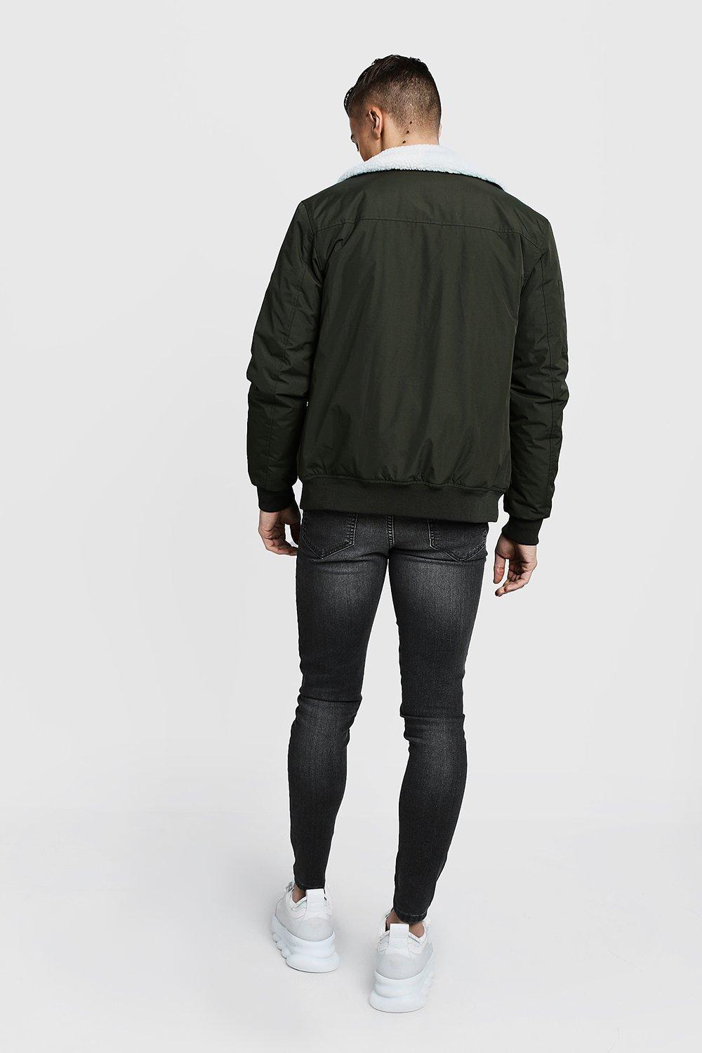 Borg collar padded utility bomber hot sale
