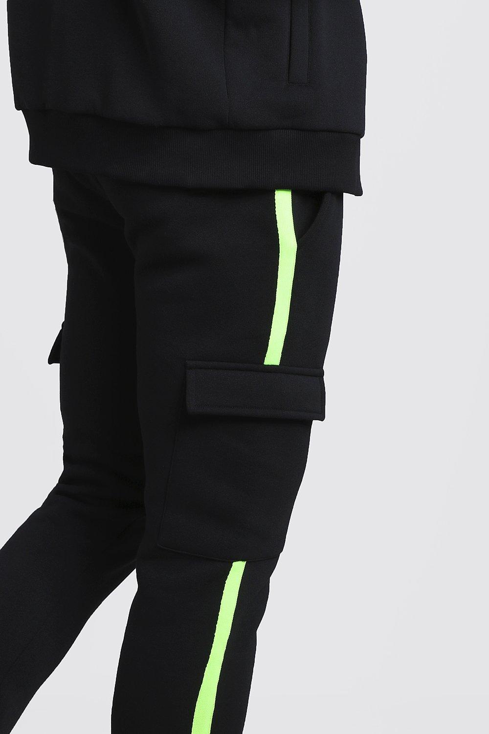 Jogging bande fluo Signature MAN avec poche cargo