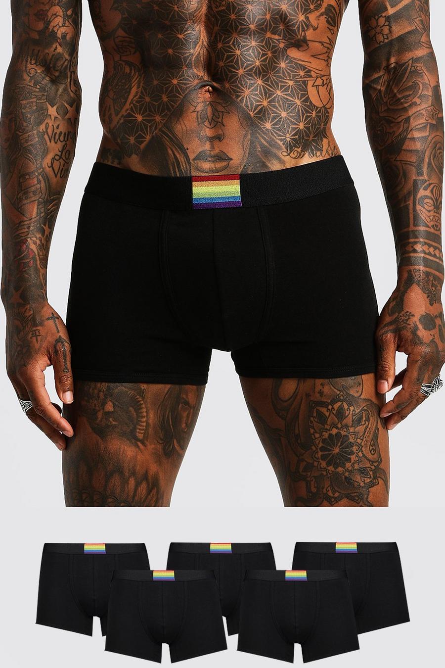 Pride 5 Pack Trunks With Rainbow Flag Waistband image number 1