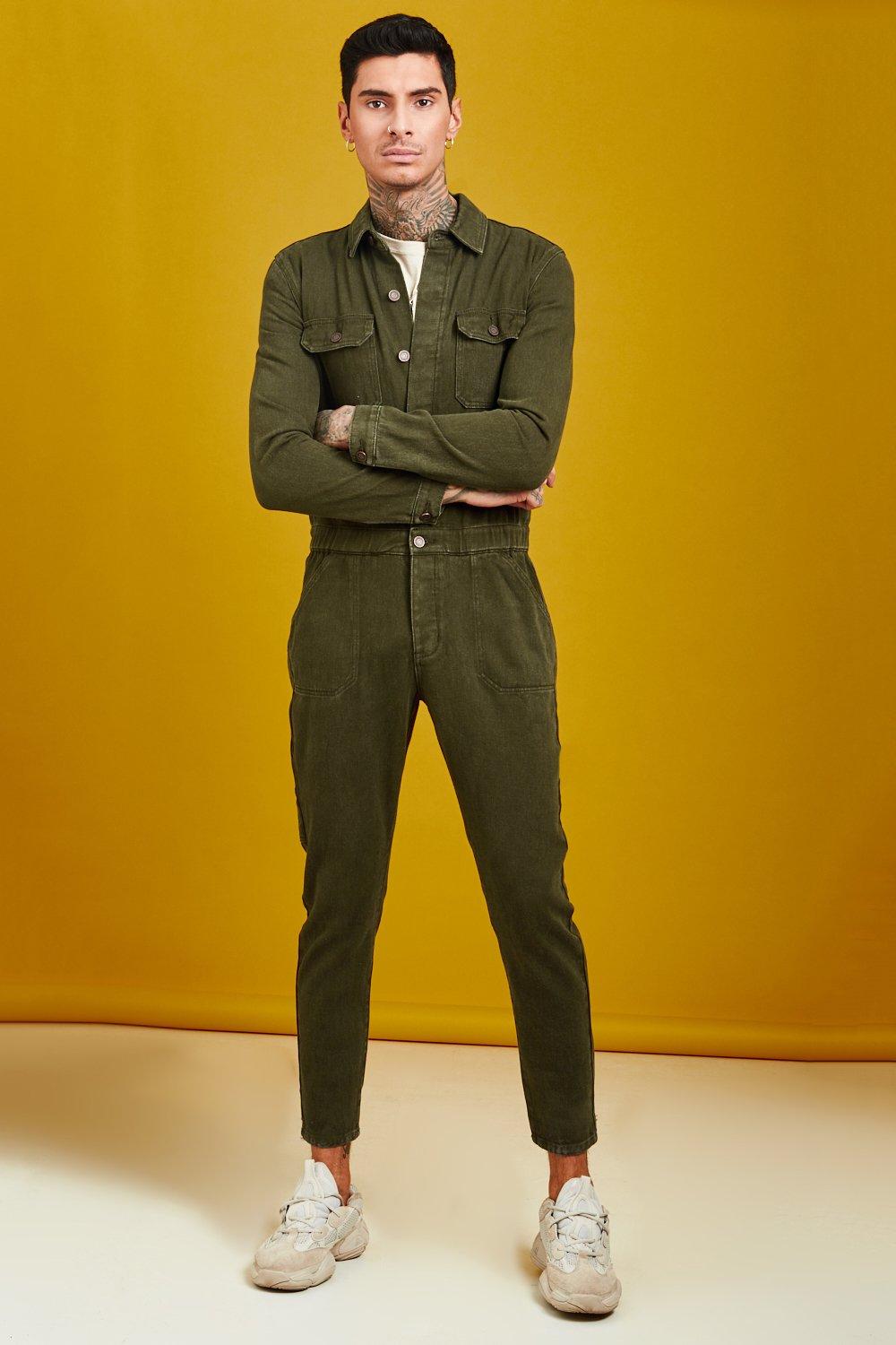 boohoo khaki jumpsuit